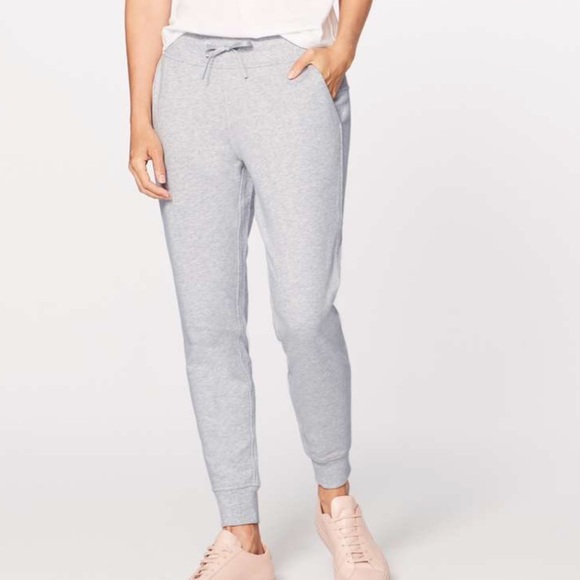 lululemon athletica Pants - Lululemon Warm Down Jogger Heathered Vapor Size 6